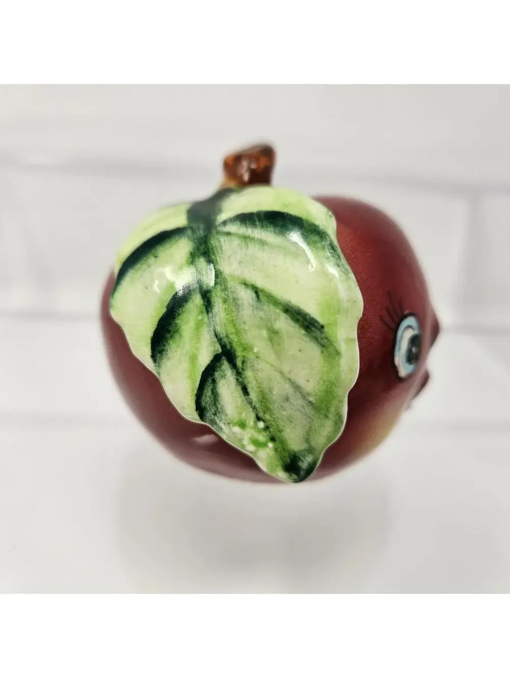 Vintage Anthropomorphic Apple Head Salt And Pepper Shakers Japan MCM Cottagecore